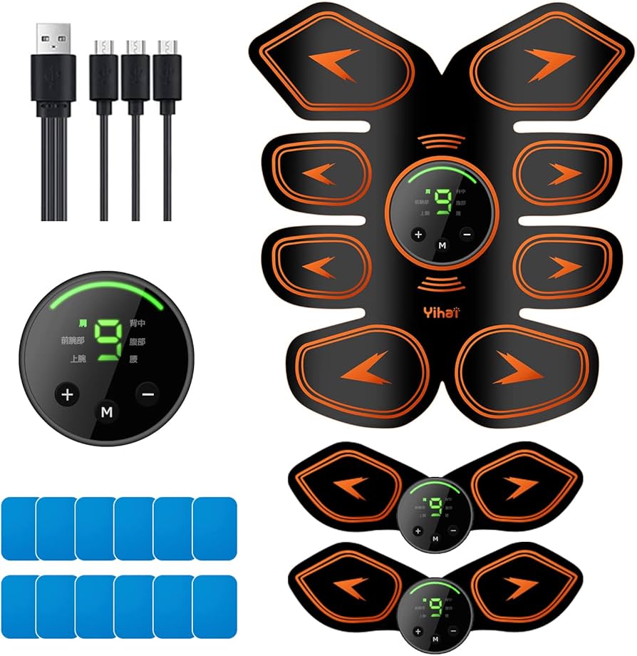 Amazon.co.jp: EMS 腹筋ベルト 【増強モデル】 腕ベルト ジェルシート