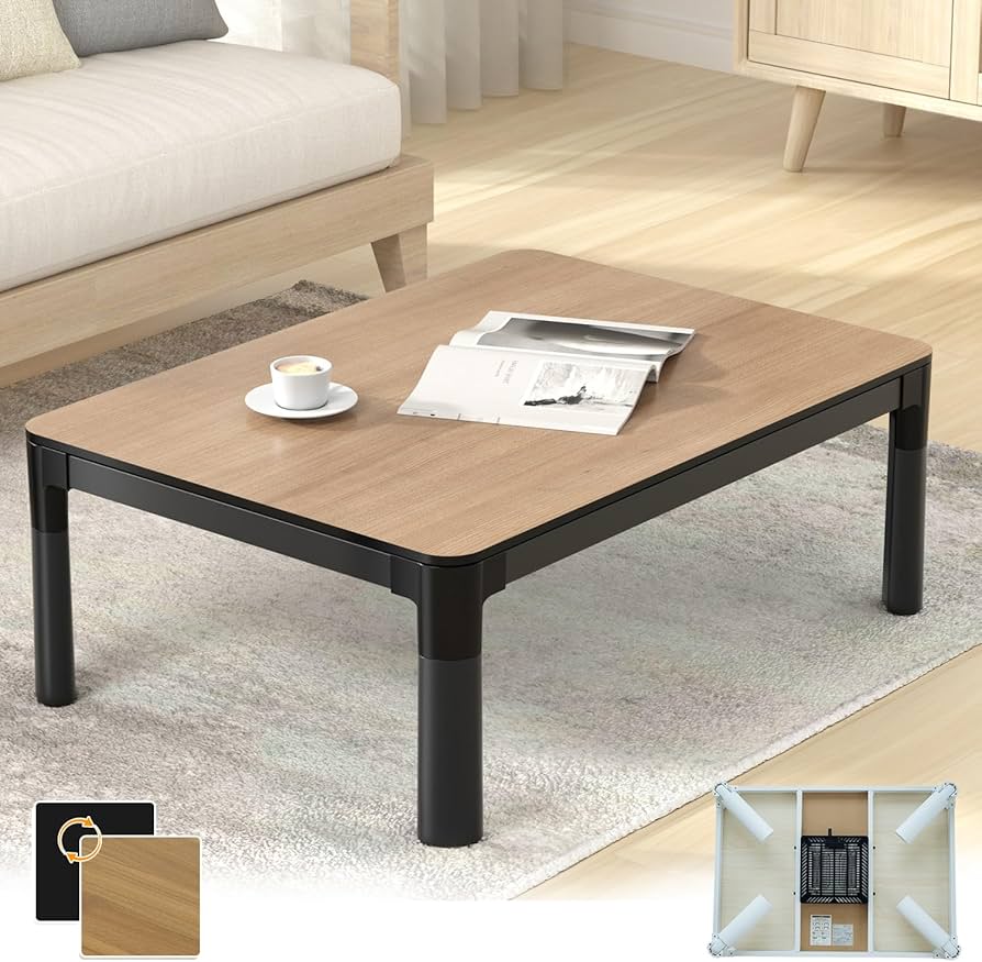 Amazon.co.jp : こたつ テーブル 折れ脚 リバーシブル天板 長方形 105