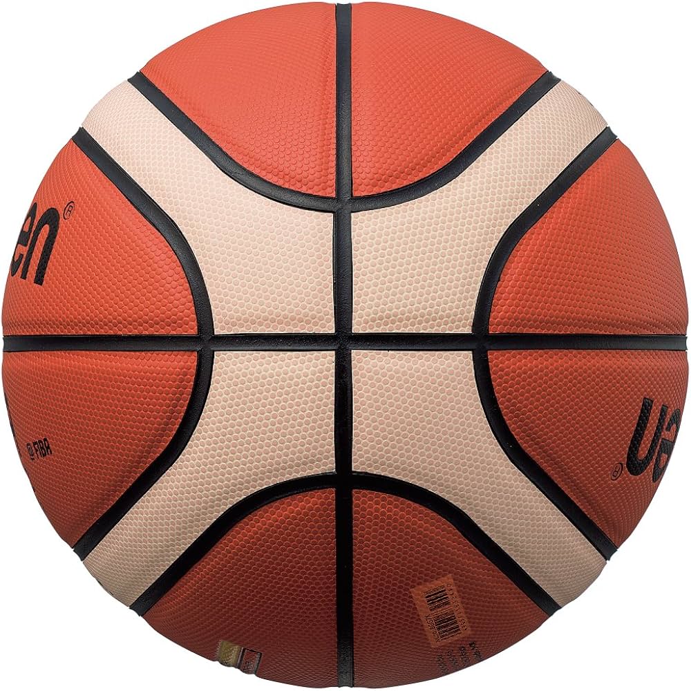 Amazon | Molten レザーバスケットボール オレンジ/タン 中サイズ 6