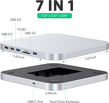 Amazon | AGPTEK Type-C ハブ ハードドライブエンクロージャ付き USB-C