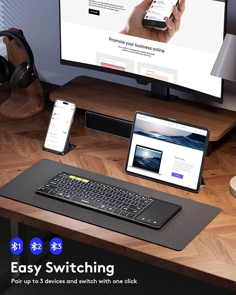 Amazon.com: Samsers Foldable Bluetooth Keyboard with Touchpad