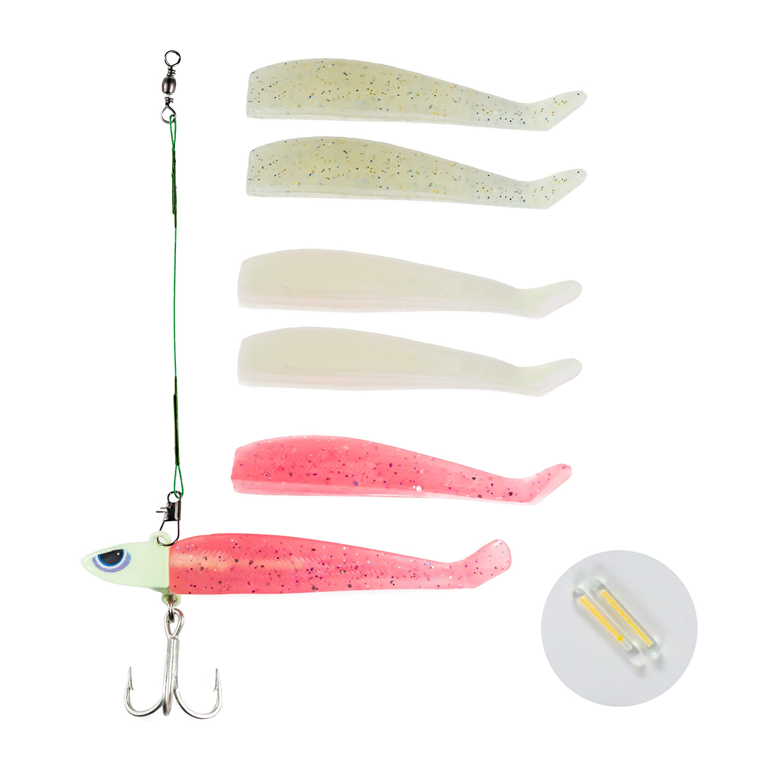 Amazon.co.jp: オルルド釣具 ワインド 太刀魚 夜光ジグヘッド ルアー