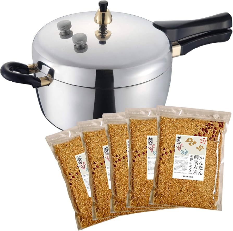 Amazon.co.jp : 玄米炊飯専用圧力鍋 マジックブラウン MB-420 5合炊き