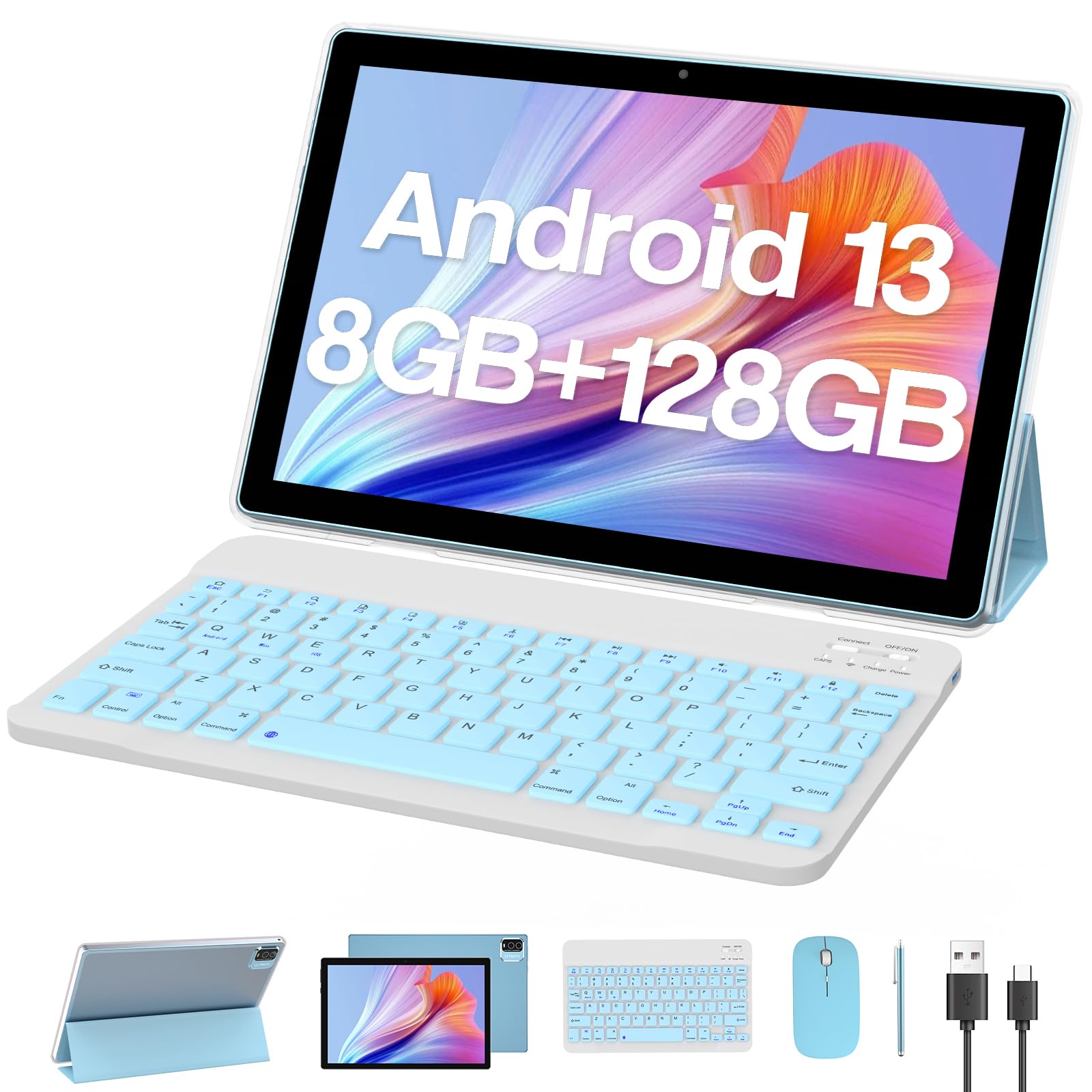 Amazon.com : ZZB Tablet with Keyboard 10 inch Tablets Android 13