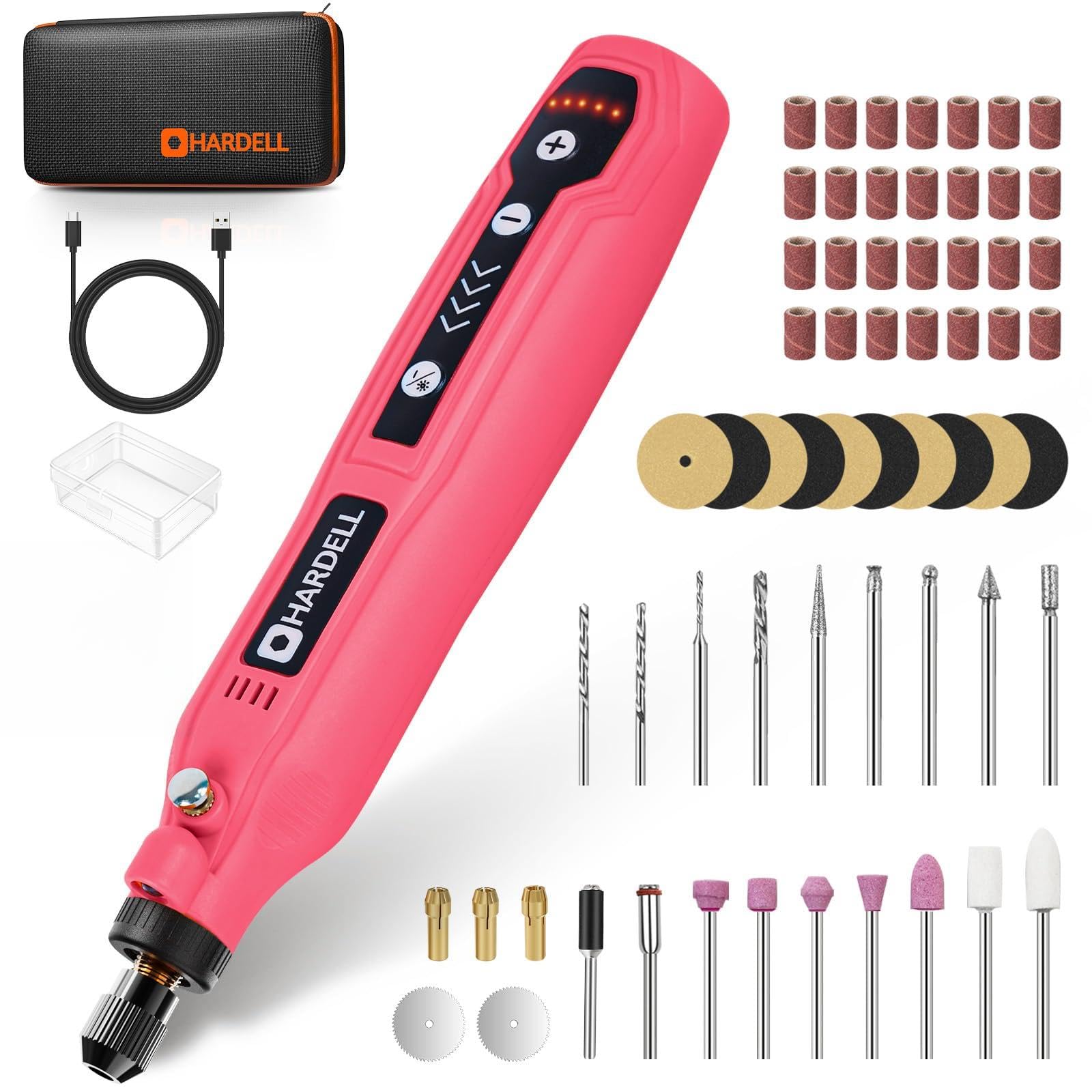 Amazon.co.jp: HARDELLミニルーター 5段変速 61PCS 18000RPM高速回転