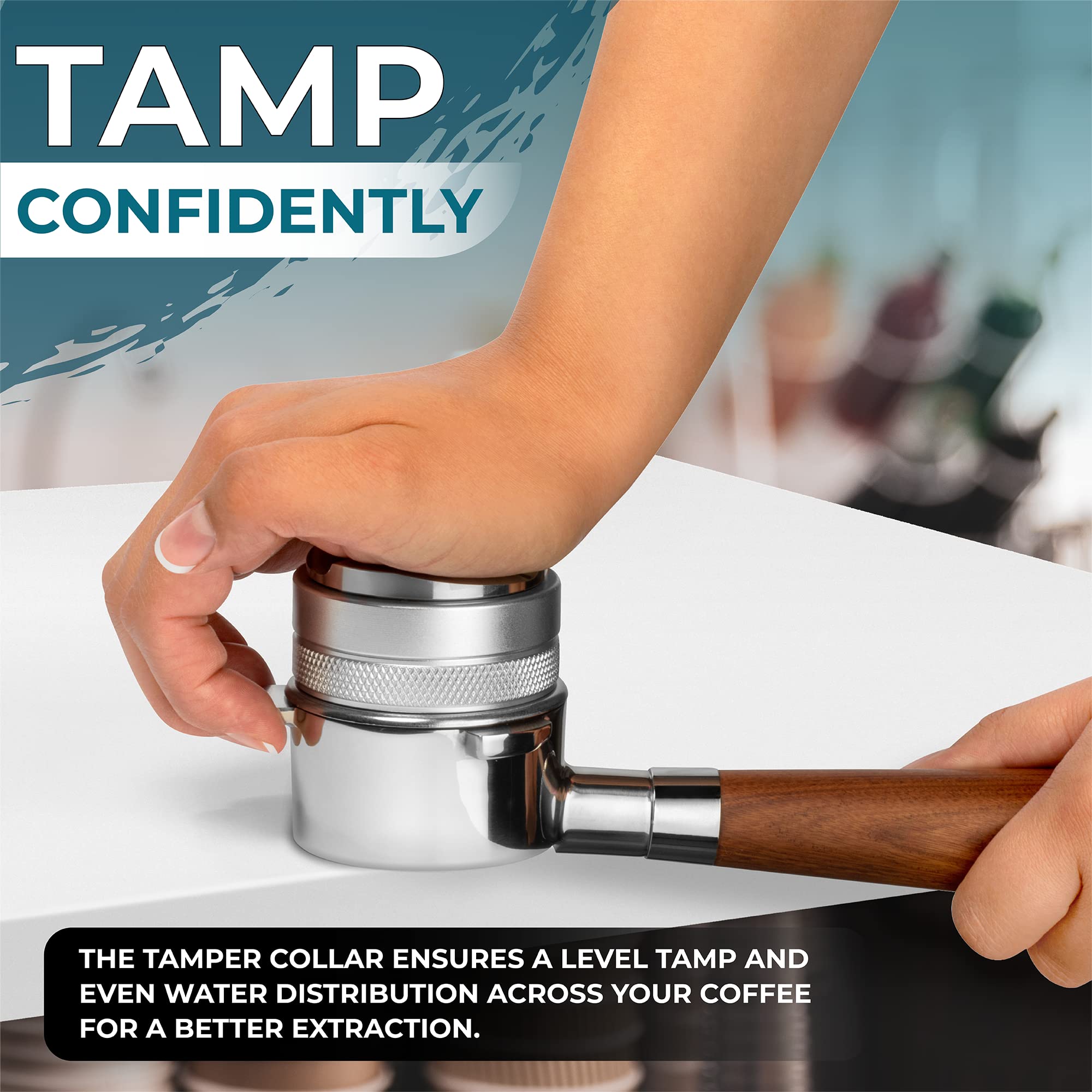 Amazon | 53mm コーヒーディストリビューター & タンパー - 54mm