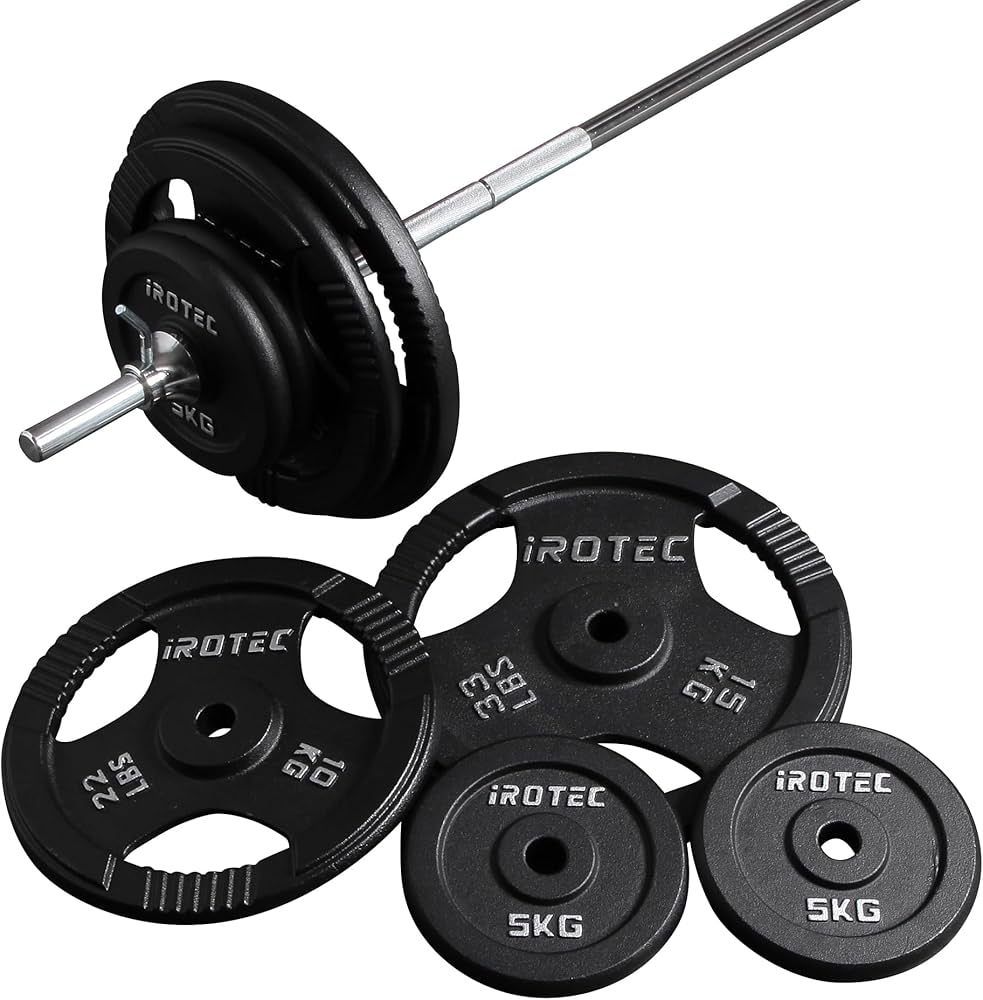 Amazon | IROTEC（アイロテック）アイアンバーベル80KGセット