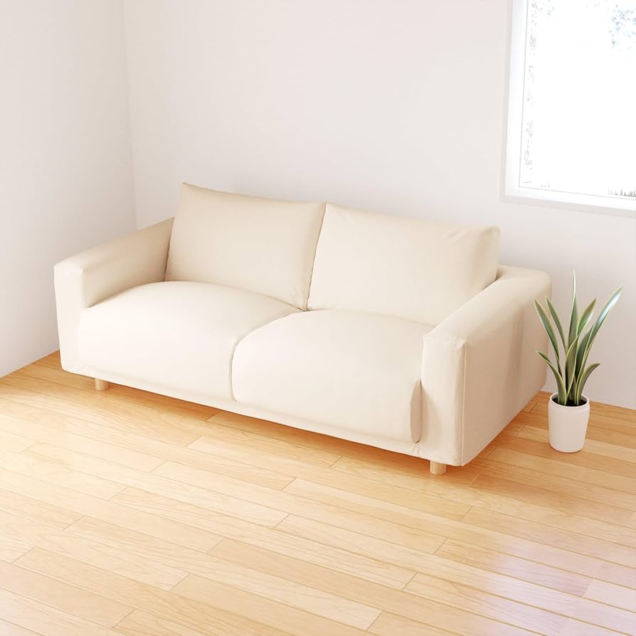 Amazon｜無印良品 ソファ本体 白 2.5シーター 幅193×奥行90.5×高さ75cm