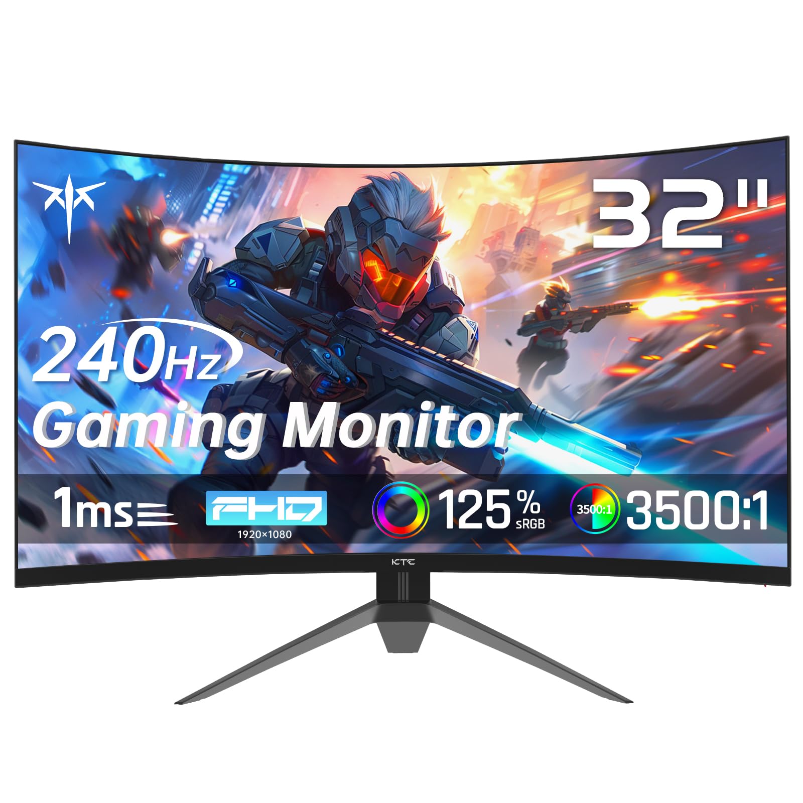 Amazon.com: KTC 32 Inch 240Hz Curved Gaming Monitor, FHD 1080P