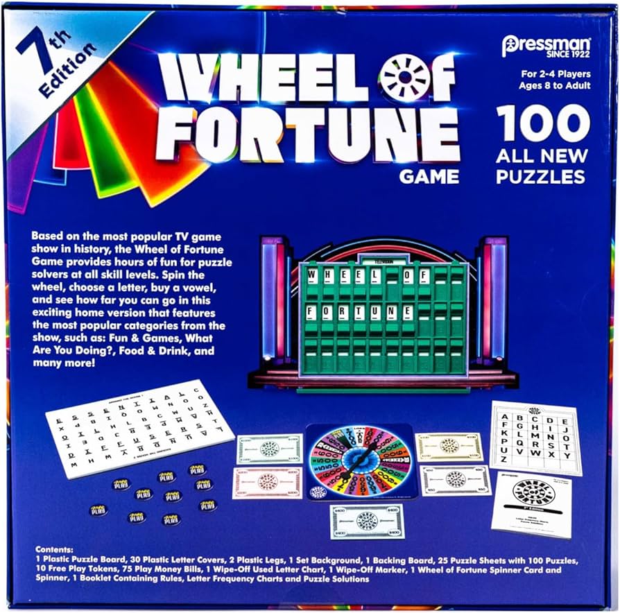 Amazon.com: Wheel of Fortune Game: 7th Edition - Spin The Wheel