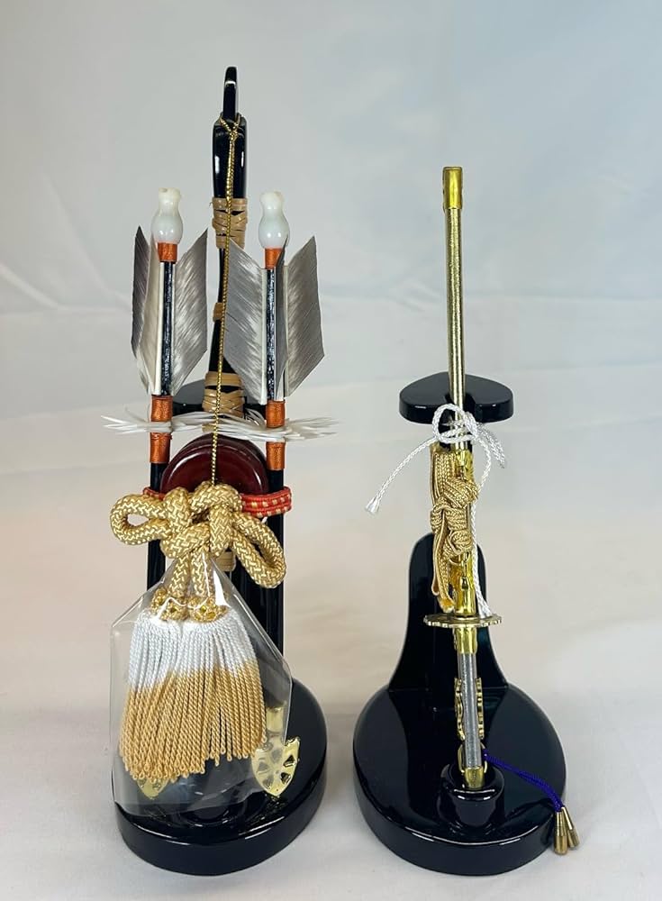 Amazon | 弓太刀 木製台 8号 古代 五月人形 小道具 五月道具 買い替え