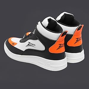 Buy Zixer Men's Synthetic Leather High Top Casual Shoes for Men