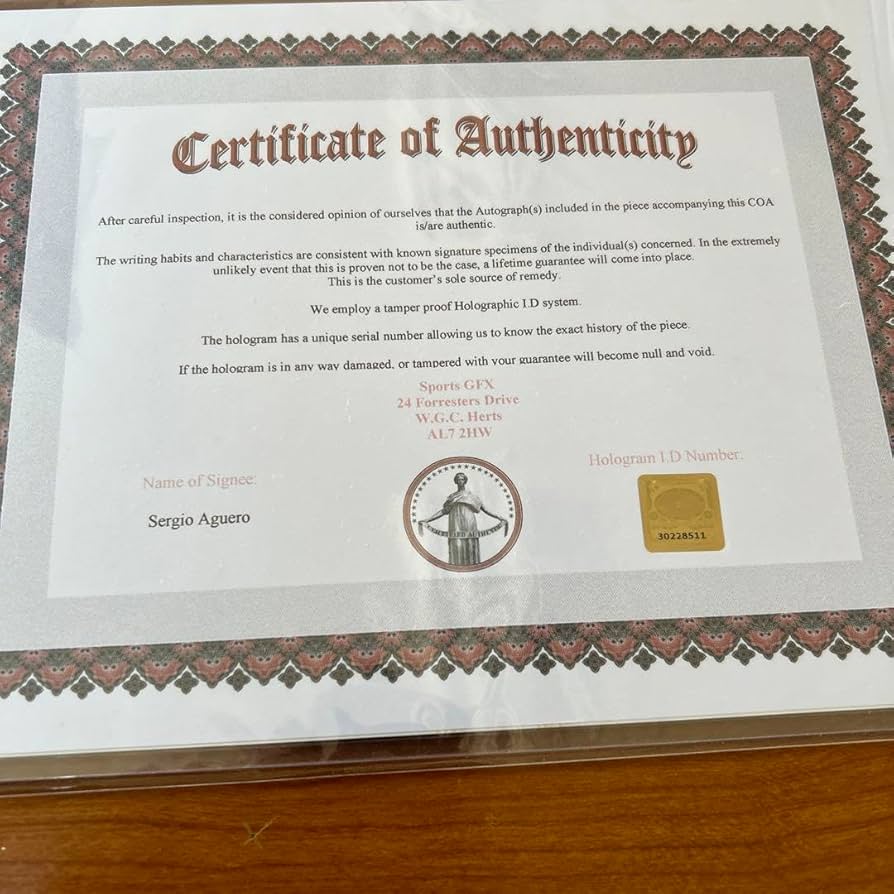 Amazon.co.jp: セルヒオ アグエロ アルゼンチン代表 証明書付き 直筆