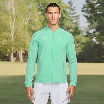 Nike DRI FIT RAFA NADAL US SERIES MEN'S TENNIS JACKET, Emerald