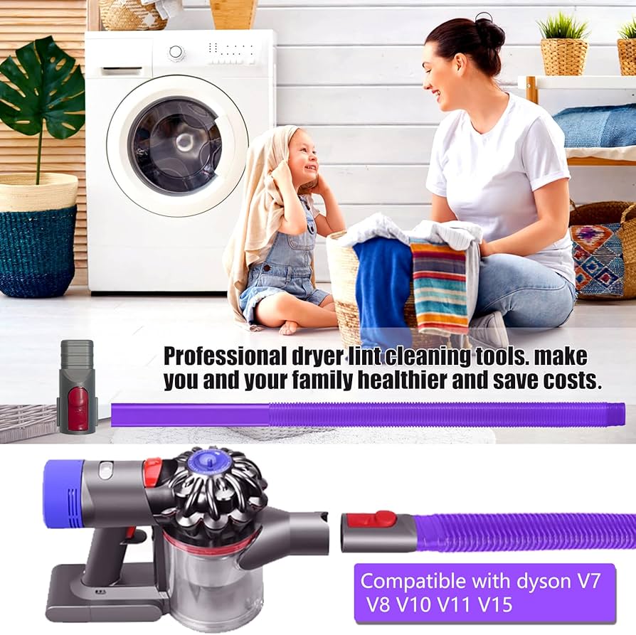 Amazon.com: Dryer Vent Cleaning Kit for Dyson V7 V8 V10 V11 V12
