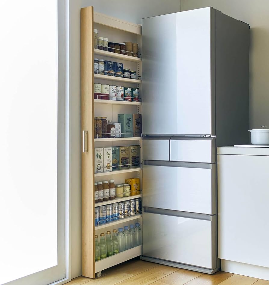 Amazon.co.jp: [ベルメゾン] キッチンワゴン 隙間収納 リバーシブル