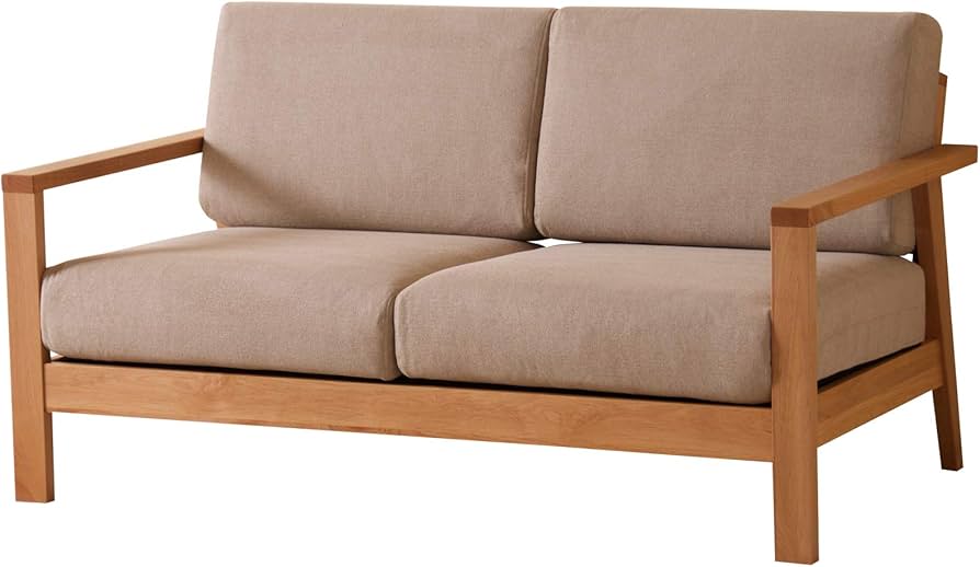 Amazon｜ソファ「クレラ（2人掛け）」 (フレーム：ナチュラル