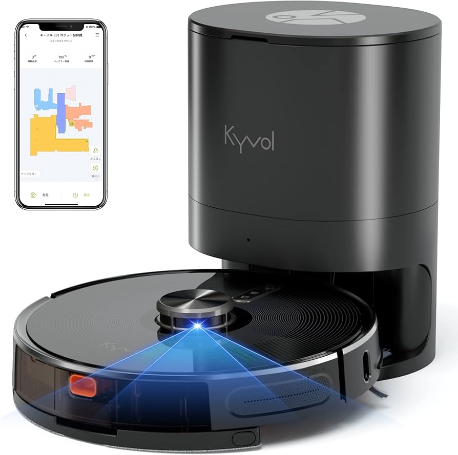 Amazon | 【掃除・水拭き/自動ゴミ収集】キーボル ロボット掃除機
