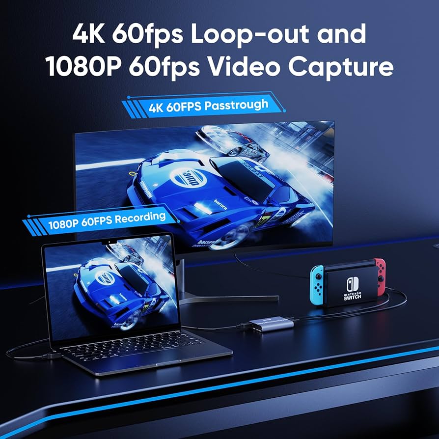 Amazon.co.jp: MYPIN 4K 60fps オーディオビデオ HDMIゲームキャプチャ