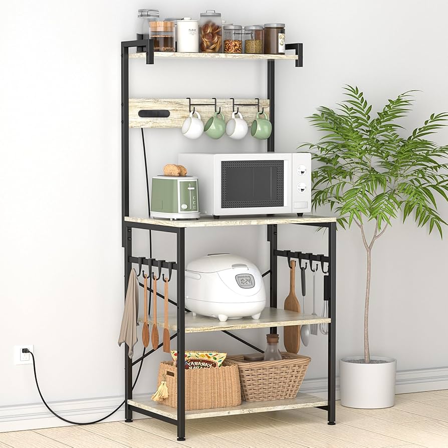 Amazon.co.jp: TTWO キッチンラック レンジ台 W60×D42×H130cm 2口