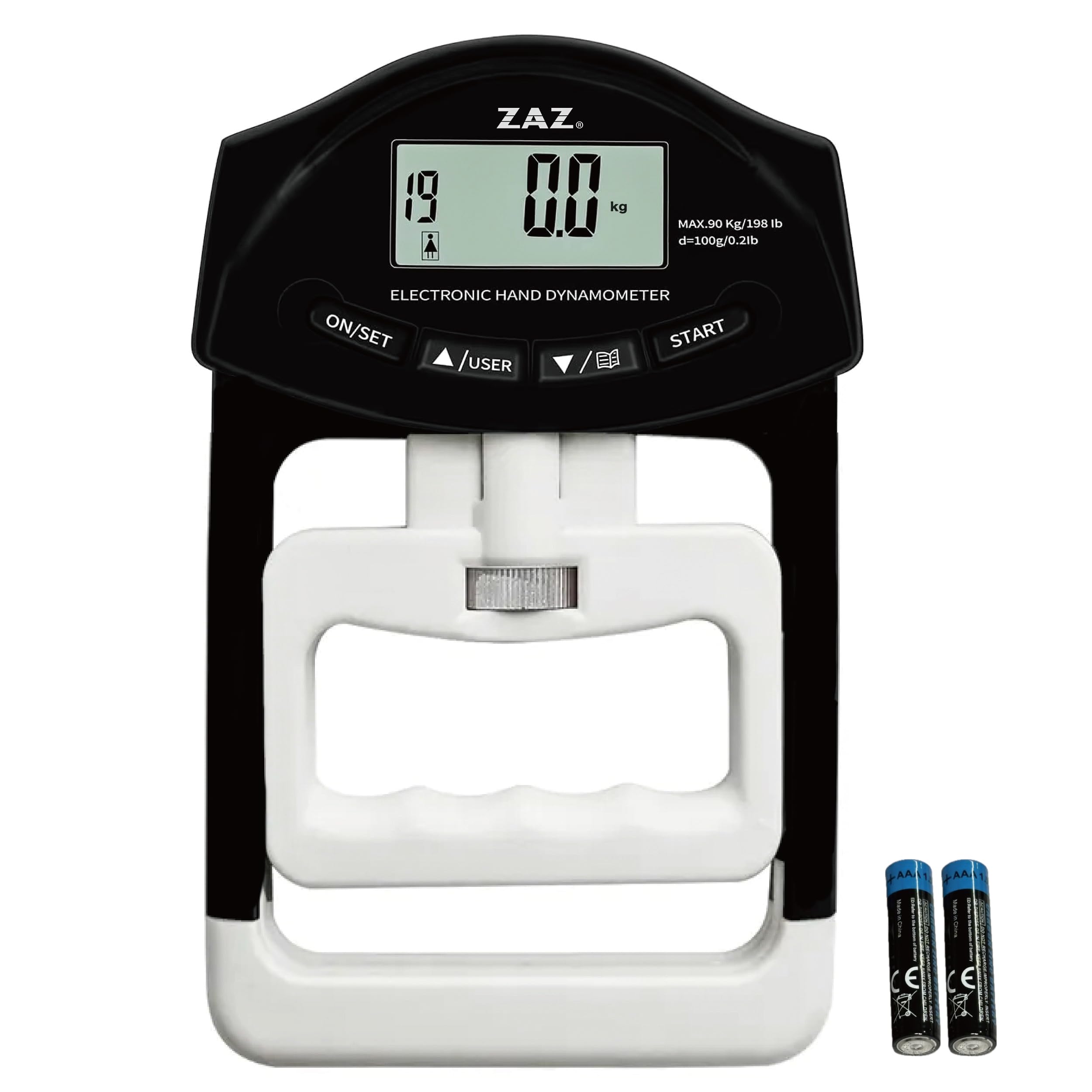 Amazon | ZAZ デジタル握力計 電池付 家庭用 デジタルハンドグリップ
