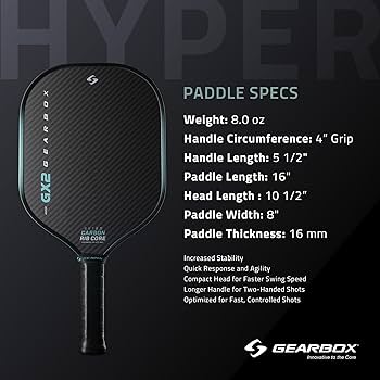 Amazon.co.jp: Gearbox GX2 ハイパーピックルボールパドル – 空気力学
