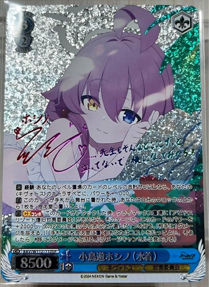 ヴァイスシュヴァルツ ブルーアーカイブ 対策委員会 ホシノ SP サイン
