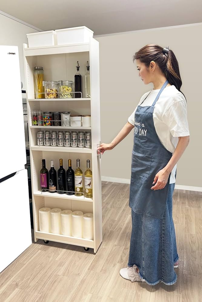 Amazon.co.jp: 【その隙間が収納に変わる】 8tail キッチンワゴ