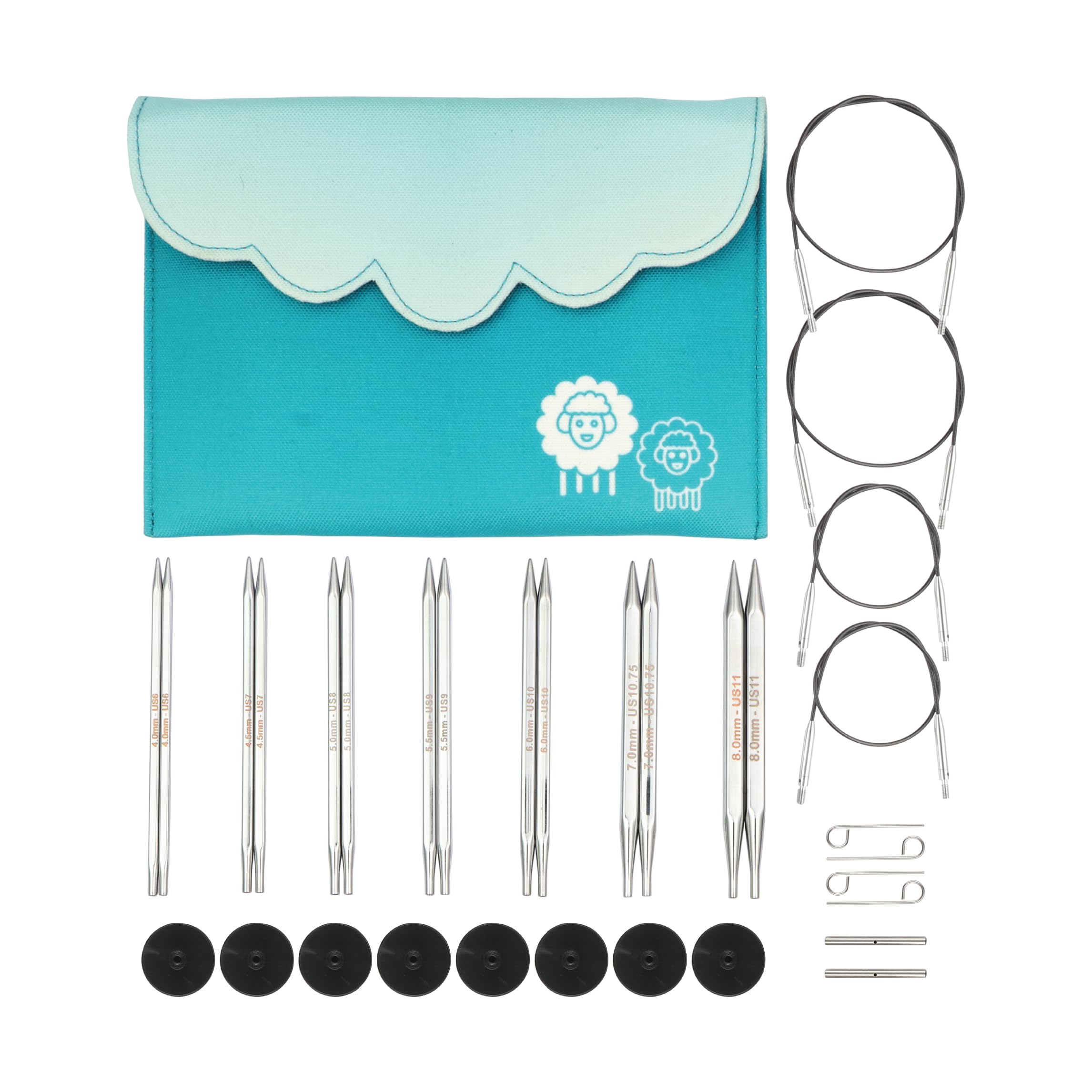 Amazon.com: KnitPro Nova Cubics Deluxe Interchangeable Needle Set