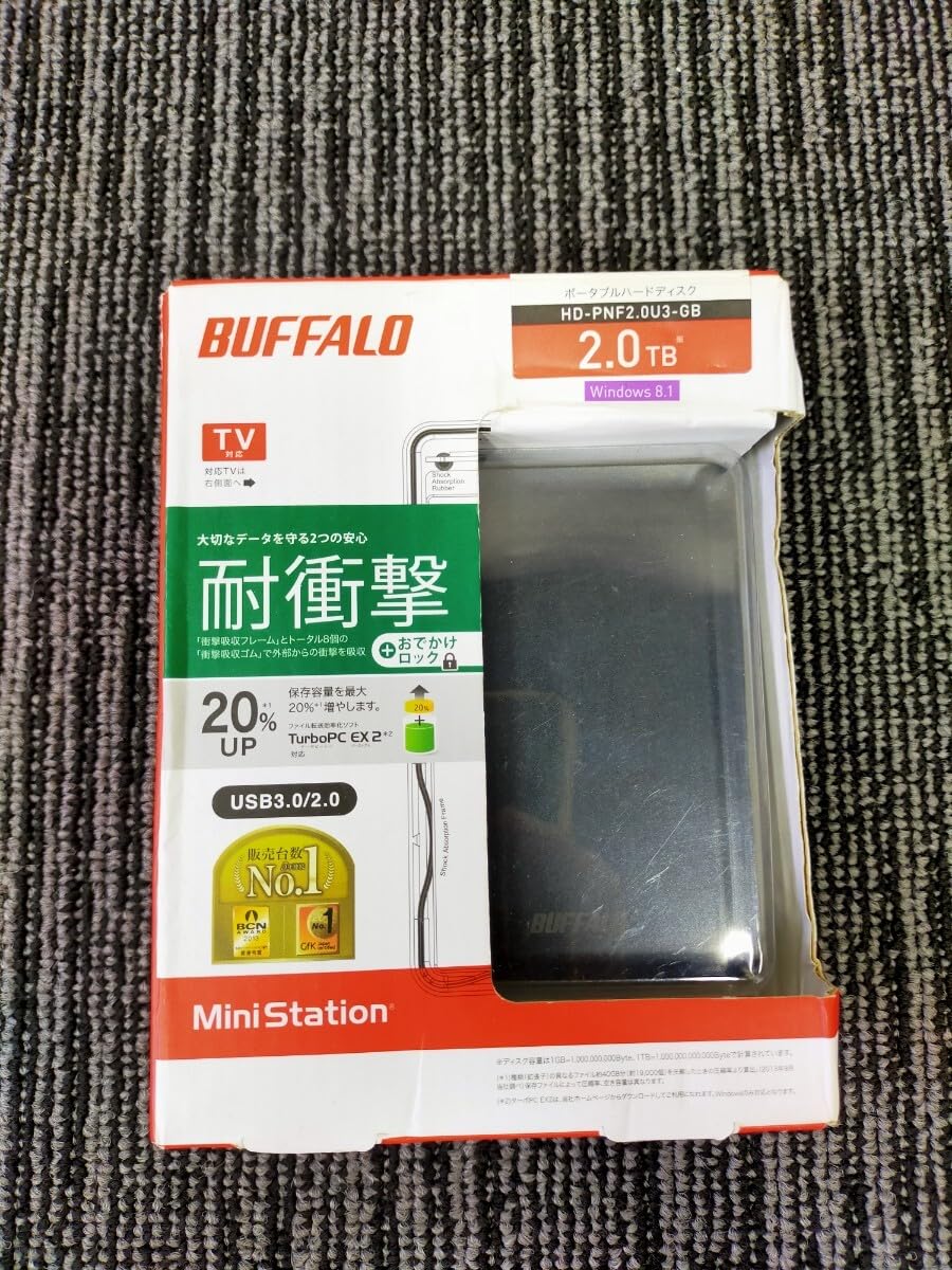 Amazon | BUFFALO バッファロー HD-PNF2.0U3-GB ポータブルHDD 2TB