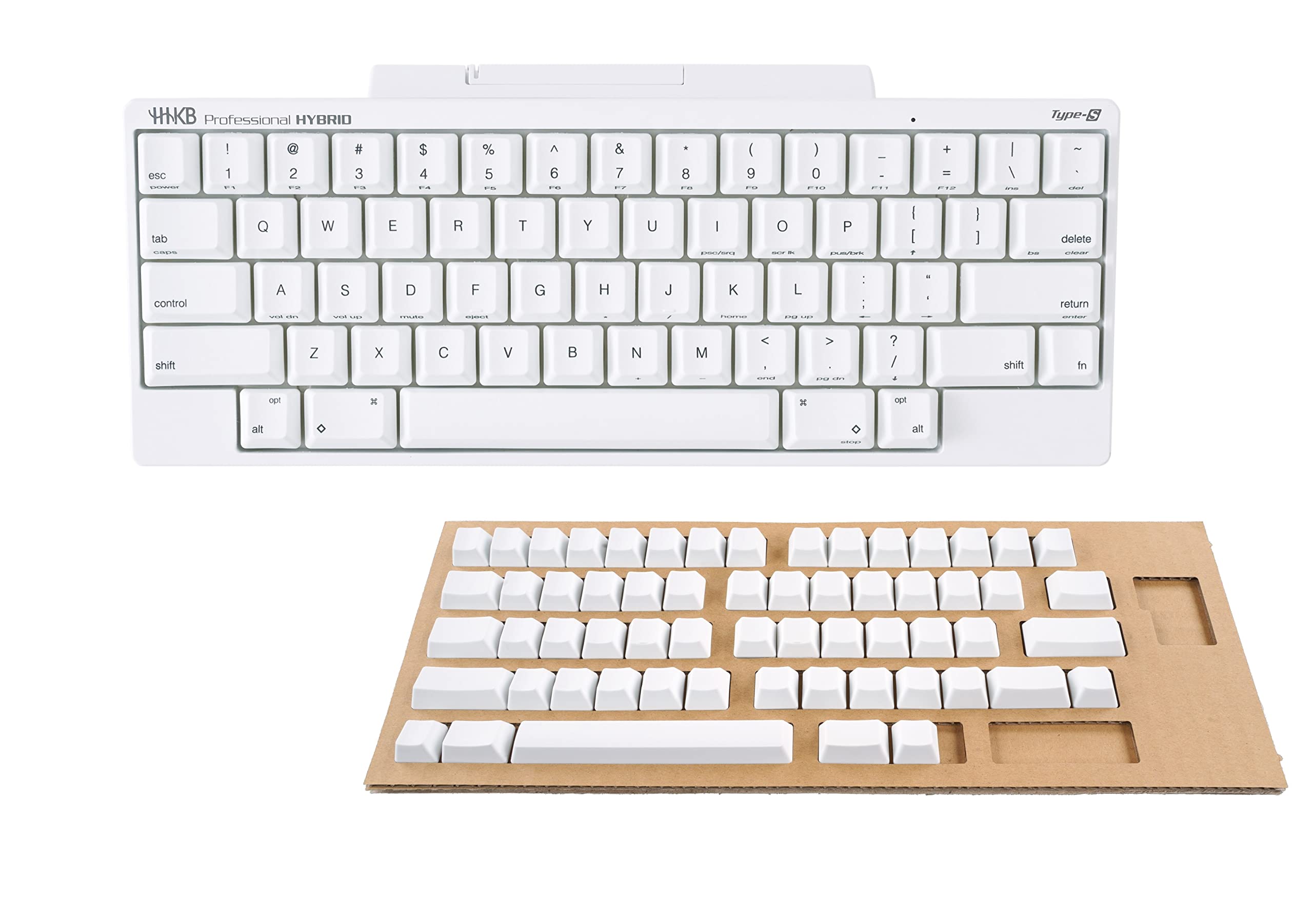 Amazon | HHKB Professional HYBRID Type-S 英語配列／雪、無刻印キー