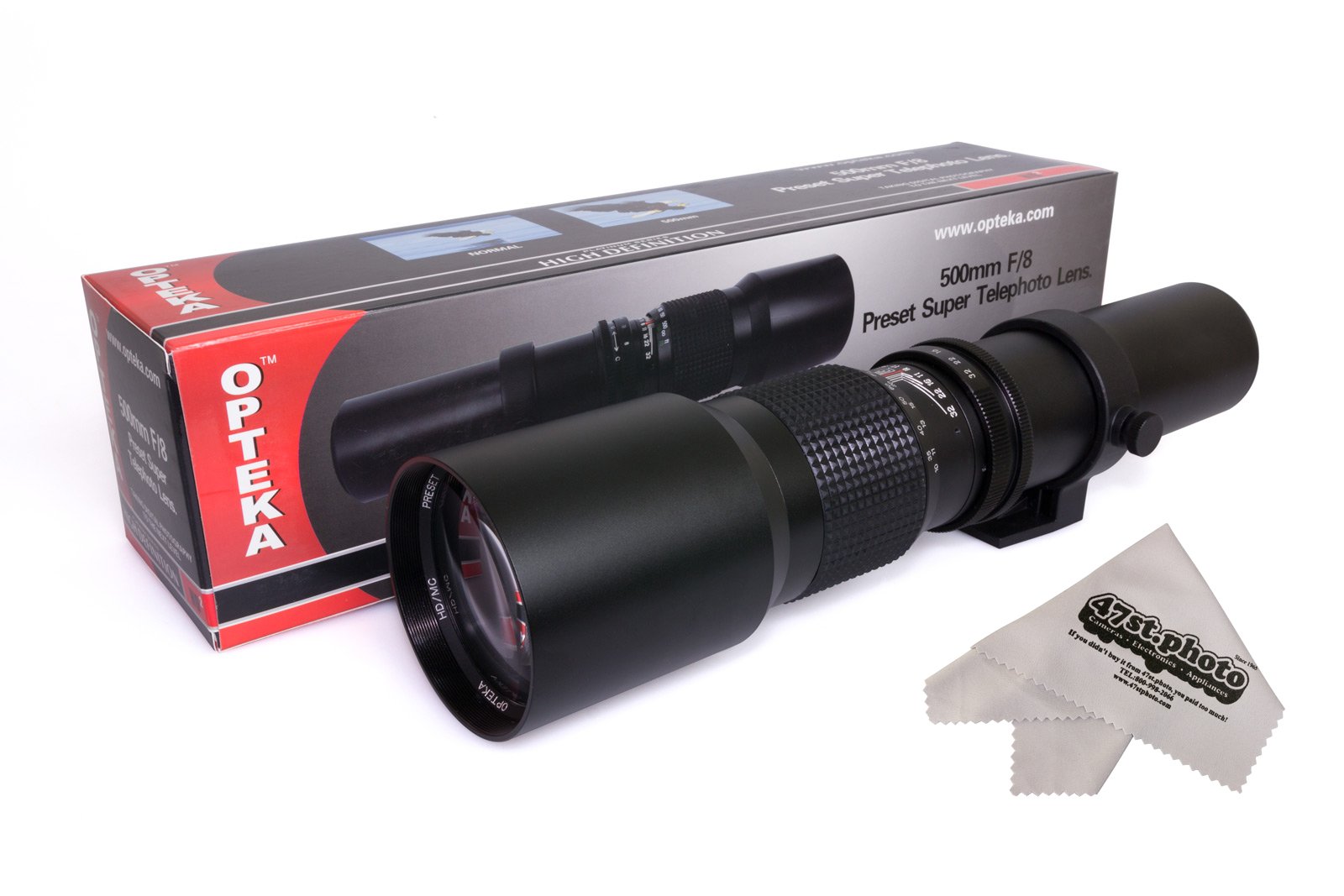 Amazon | Opteka 500mm f/8 HDプリセット望遠レンズ Canon EOS 80D
