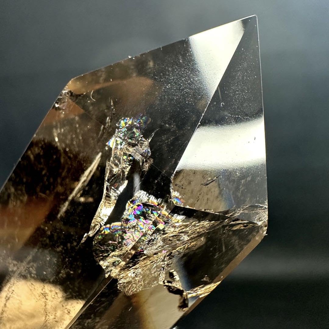 Amazon.co.jp: 金運 魔除 ルチルクォーツ 虹スモーキークォーツダブル