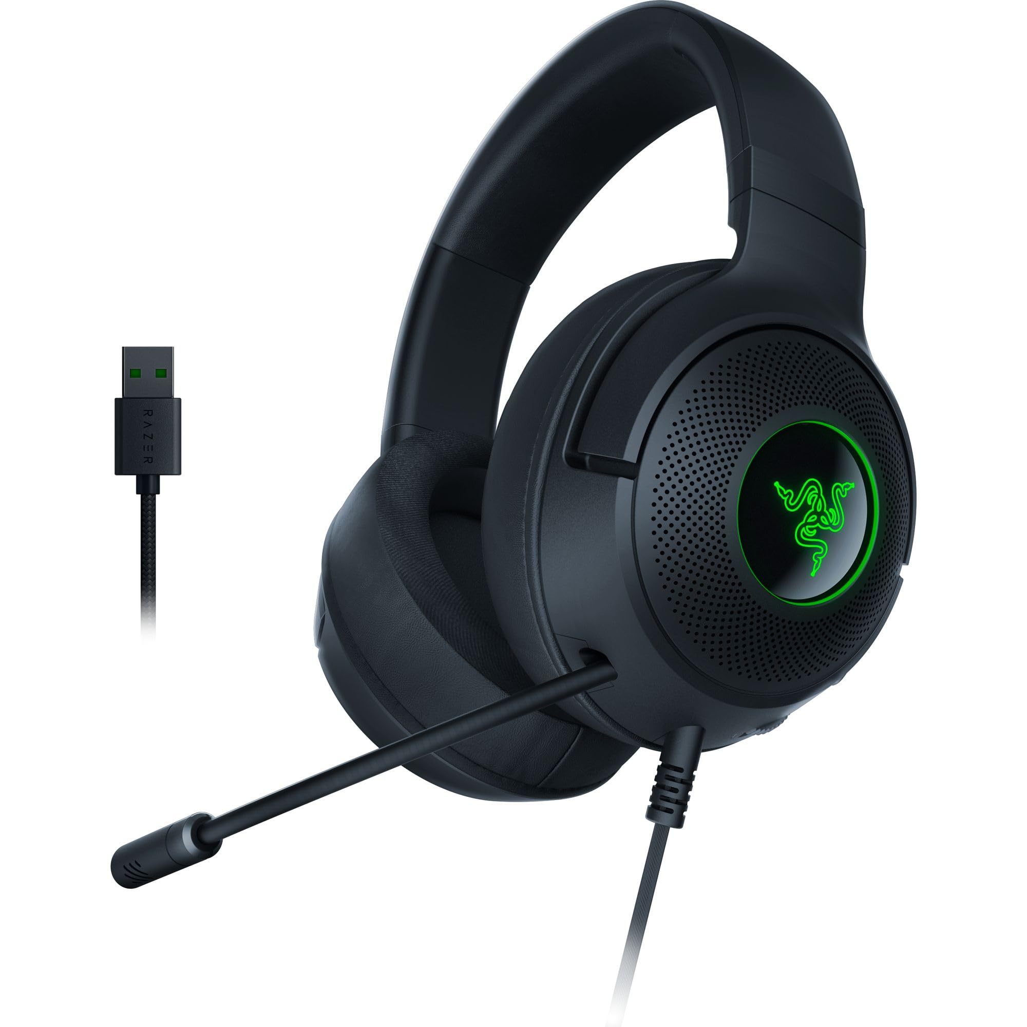 Amazon.co.jp: Razer Kraken V3 X 有線USBゲーミングヘッドセット:軽量