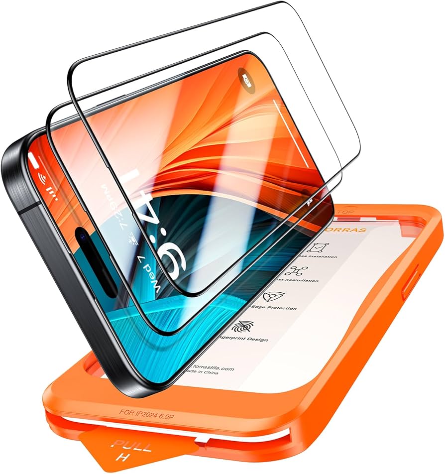 Amazon | TORRAS フィルム For iPhone 15 Pro ガラスフィルム 航空宇宙