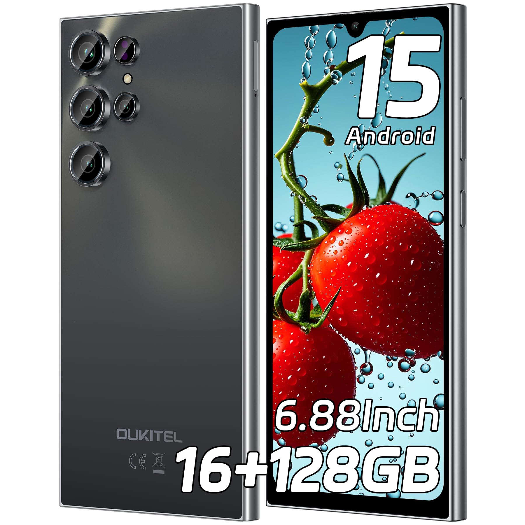 Amazon | OUKITEL SIMフリー スマホ C61 本体 16GB RAM+128GB ROM 1TB