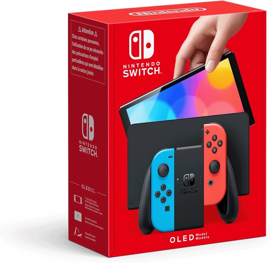 Nintendo Switch HW (OLED) w. NB/NR Joy-Con EUR : Amazon.se: TV-spel