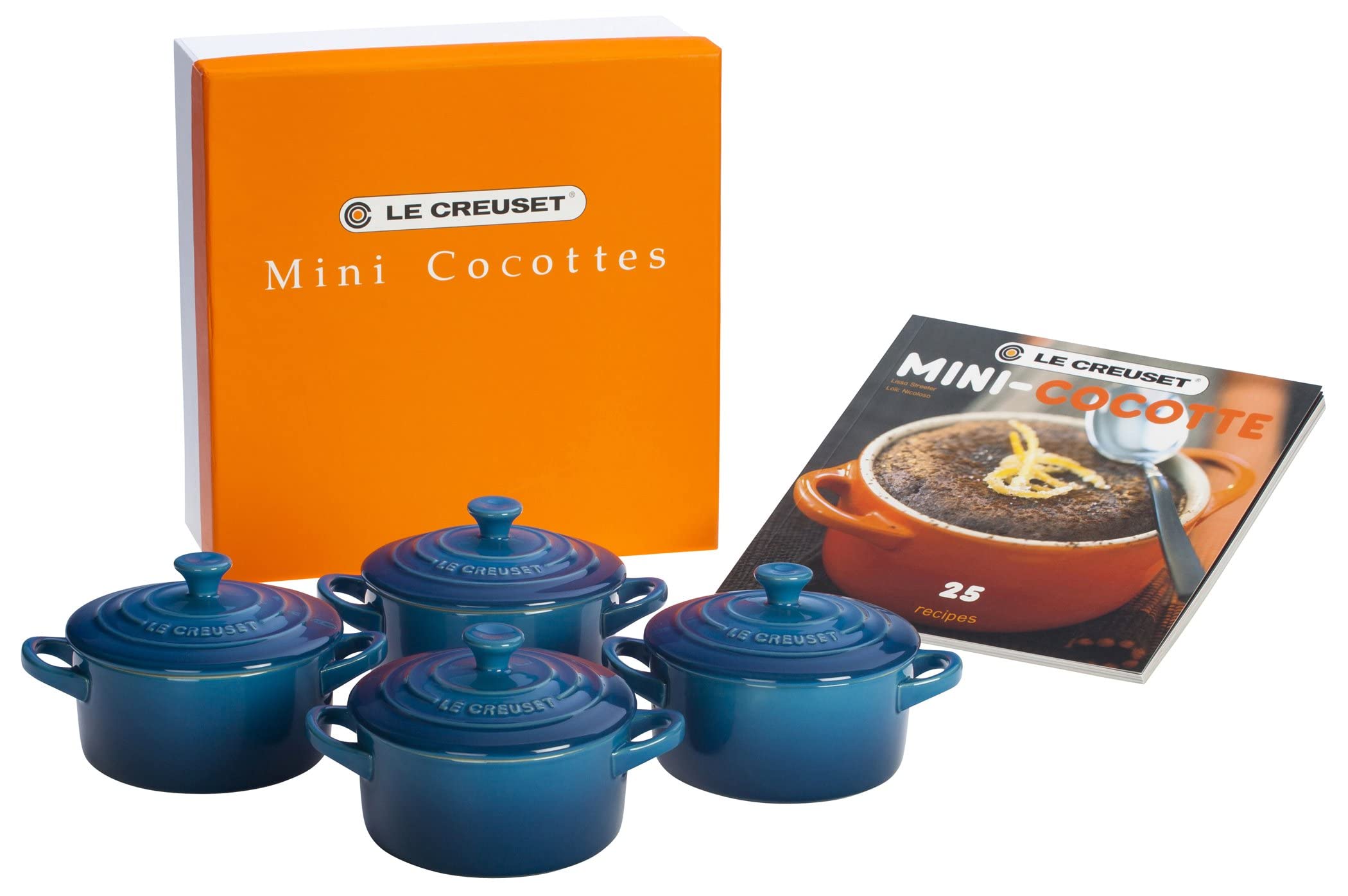 Amazon.com: Le Creuset Stoneware Set of 4 Mini Cocottes with