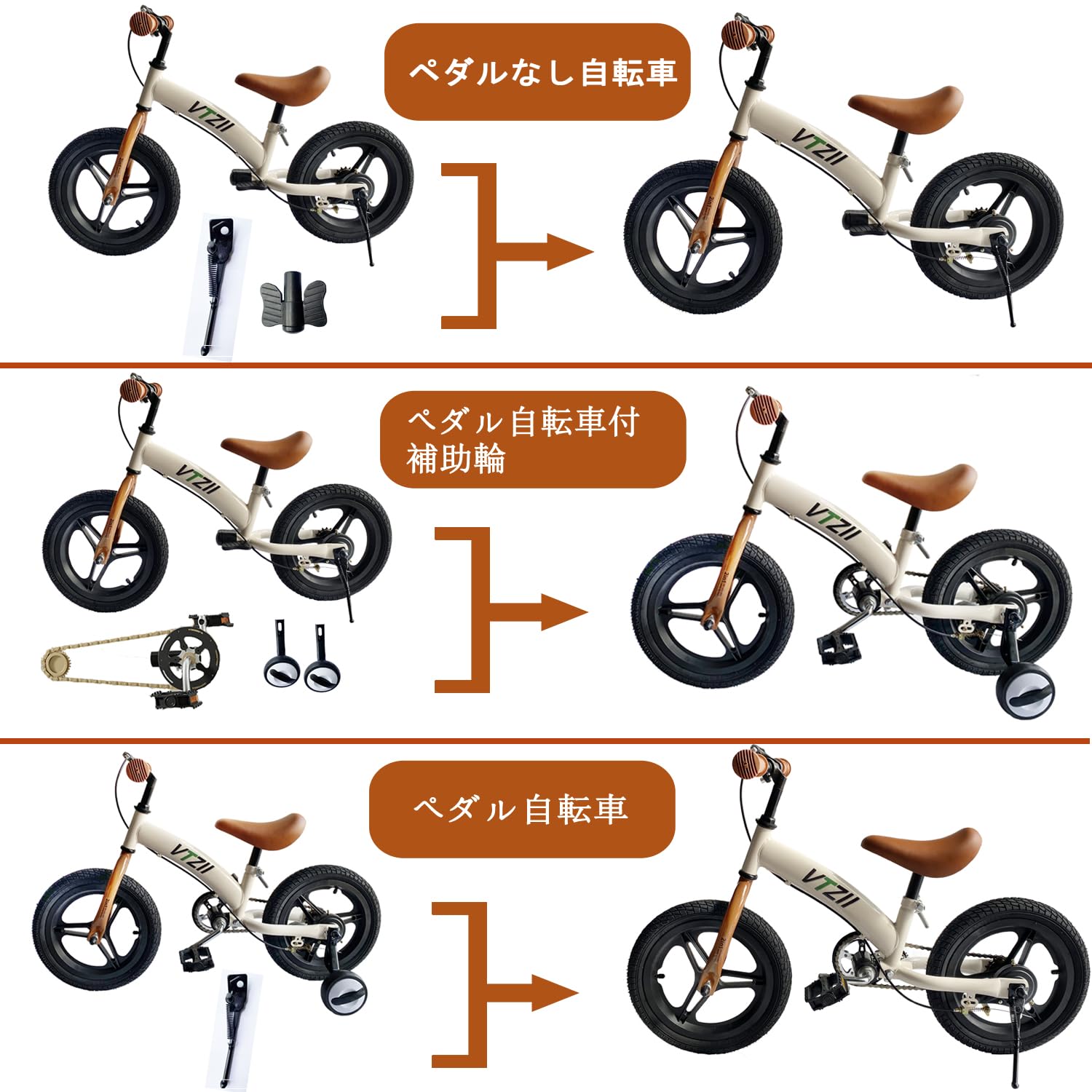 Amazon.co.jp: キックバイク ペダルなし自転車 2-in-1 子供用, 2 3 4 5