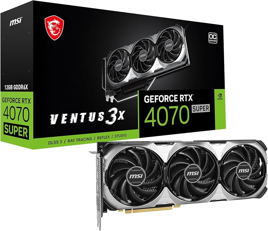 Amazon.com: MSI Gaming RTX 4070 Super 12G Ventus 3X OC Graphics
