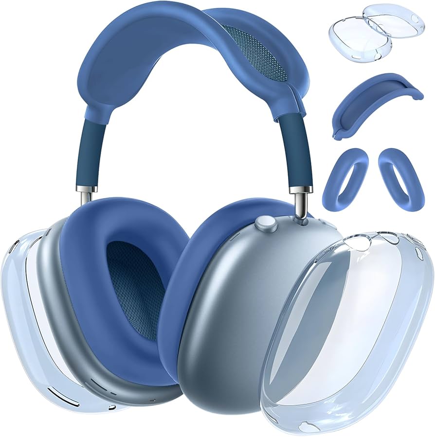 Amazon | Aiaabq 傷防止 AirPods Max ケースカバー ブルー TPUと