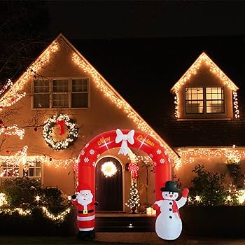 Amazon.co.jp: 8フィート クリスマスアーチウェイ インフレータブル