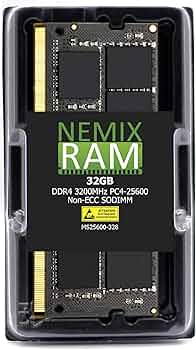 NEMIX RAM 32GB (1X32GB) DDR4 3200MHZ PC4-25600 2Rx8 1.2V CL22 260