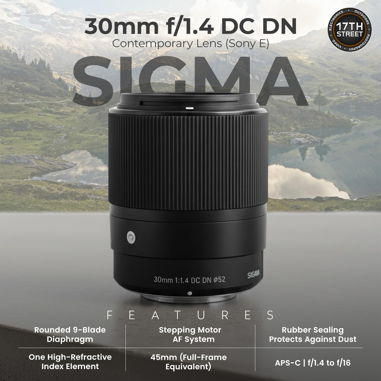 Amazon.com : Sigma 30mm f/1.4 DC DN Contemporary Lens for Sony E
