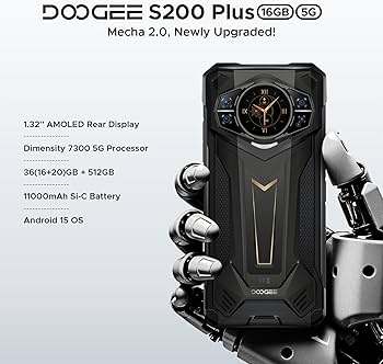 Amazon.com: DOOGEE S200 Plus 5G Rugged Phone with Gemini AI,4nm