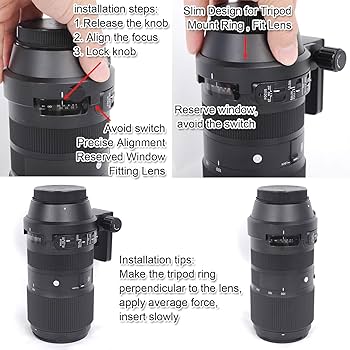 Amazon.com : Tripod Mount Ring, iShoot Lens Collar Socket