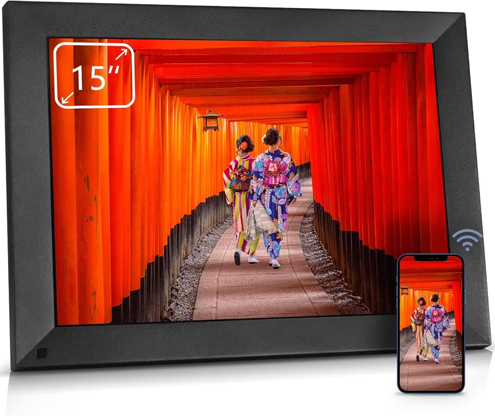 Amazon | BSIMB デジタルフォトフレーム 15インチ WiFi転送 大型