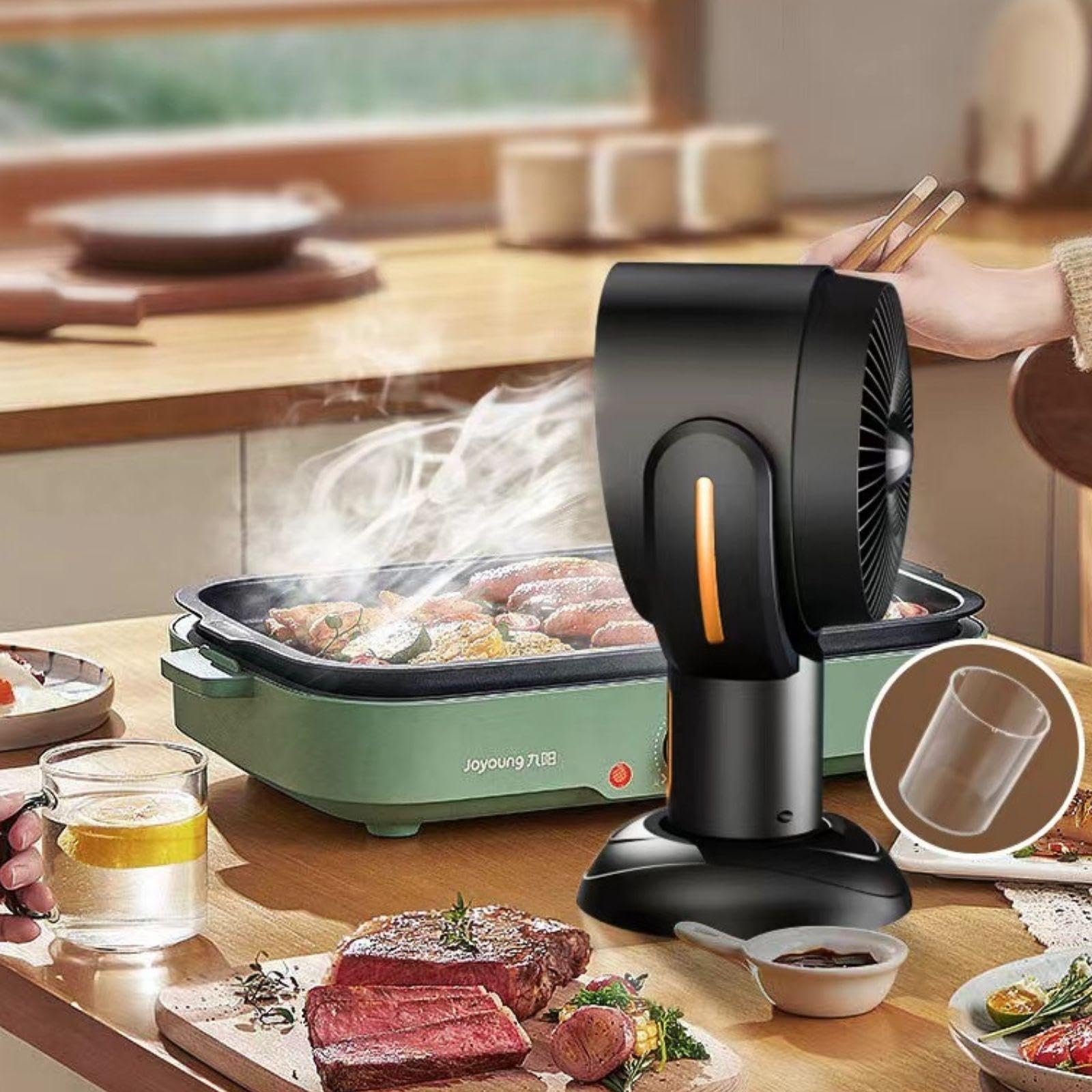 Amazon.co.jp: 【2024新 卓上換気扇】 卓上レンジフード 卓上吸煙機