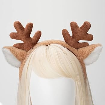 Amazon | トナカイ カチューシャ 鹿 鹿の角 鹿みみ 獣耳 カチューシャ