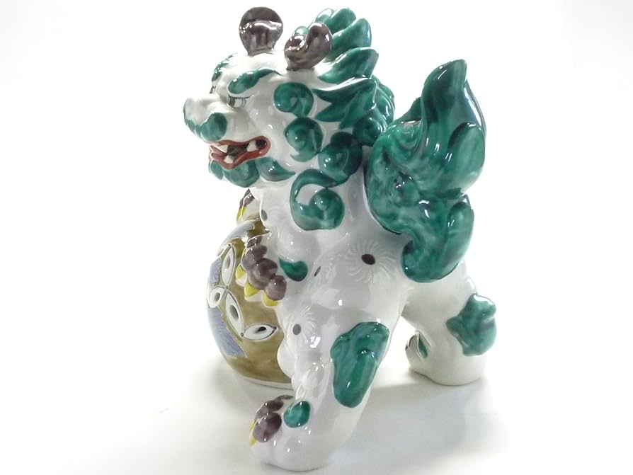 Amazon.co.jp: 九谷焼 獅子 唐獅子 魔除 新築祝い インテリア 高さ30cm
